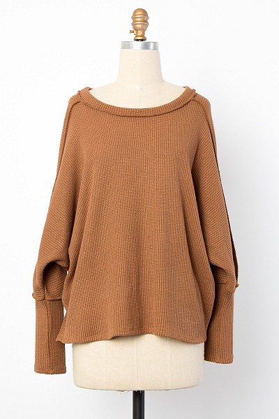 PT11648 BOXY LONG SLEEVE SWEATER